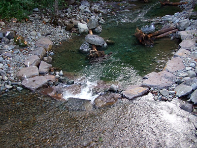 Pool Creation and Gravel Holding